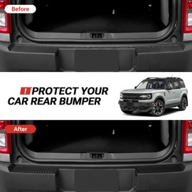 Hellet Rear Bumper Protector for Ford 2021-2025 Bronco Sport Accessories Matte Black ABS Plastic Material Rear Bumper Guard Trim