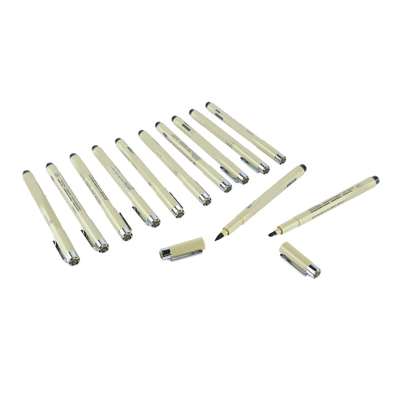 12pcs Waterproof Fine Tip Pens Quick Drying Smoothly Writing Nylon