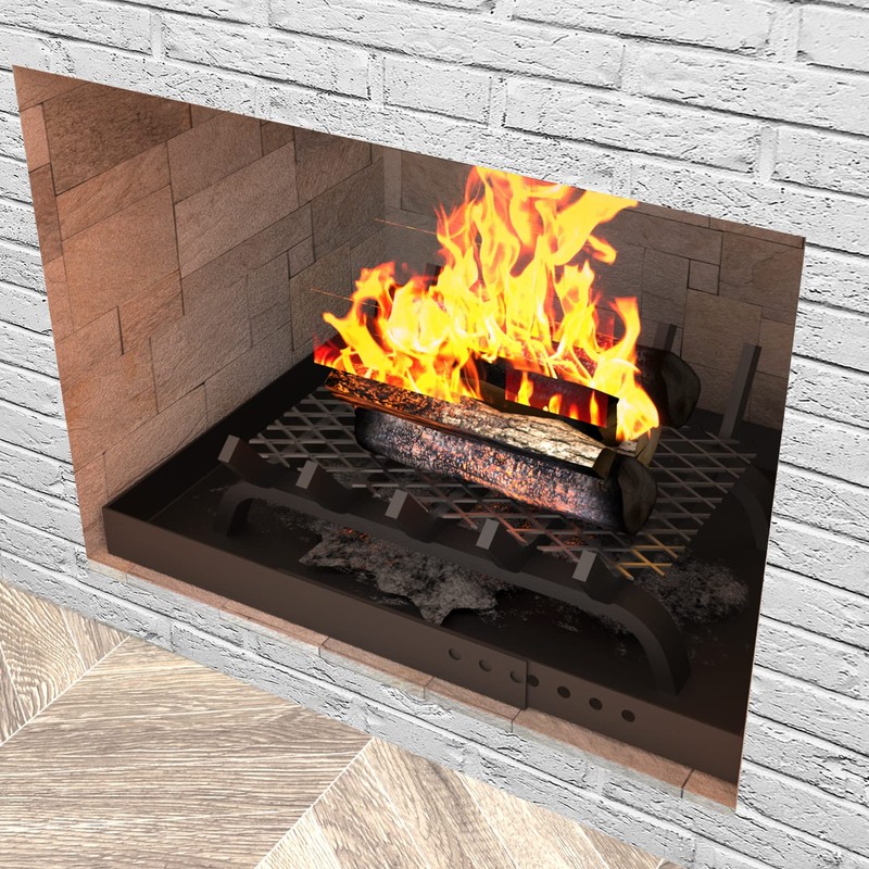 Powrocket 2 Pack Fireplace Grate Ember Retainer 16 x 10