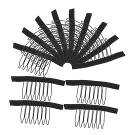 FRCOLOR 50pcs Wig Combs Teeth Steel Clips for Hairpiece Caps Durable Wig Accessories for Easy Application Comfortable Touch