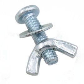 Meuey Lyot 1/4"-2 0-1" Screw Bolts and Wing Nut Kit Wing Nuts and Bolts Bolt and Nut Washer Set Wing Nut and Bolt Set Long Bolts Wing Bolt with Washers 10 Set (1/4 inch to 20x1 inch)