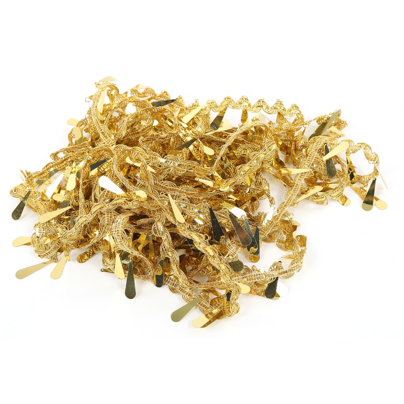 Waist Chain Gold Metal Applique Glitter Elastic Sequin Water Drop