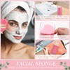 120 Pcs Compressed Facial Sponges with Container Heart Shape Face