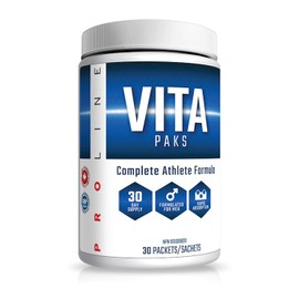 PROLINE PROLINE Vita-Paks for Men | Complete Athlete Formula in 1 Pack | Multi Minerals, Omega 3 Essential Fatty Acids, Greens Super Foods, High-Potency Vitamin B Complex, Vitamin C Complex | 30 Packets