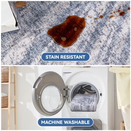 5x7 Area Rug Machine Washable Modern Abstract Printed Living Room Rugs Soft Non Slip Area Rug Indoor Stain Resistant Carpet for Bedroom Dining Room Kitchen Office