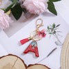 ORUZA Alphabet Initial Letter Keychain, Rose Sequin Initial Letter Keyring