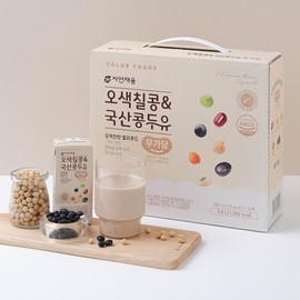 Five-colored soybean domestic soybean milk, unsweetened 190mL / 오색칠콩 국산콩두유 무가당 190mLX20팩 2. 고칼슘 190mLX20팩