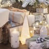 Lights4fun Set of 2 Indoor White Ceramic Light Up LED