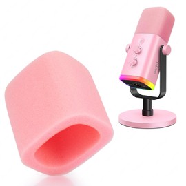 SUNMON Pop Filter for Fifine AM8, Microphone Cover Replacement Gaming Mic Windscreen Compatible with Fifine AM8 Microphone, Improve Sound Quality Reduce Background Noise (Pink)