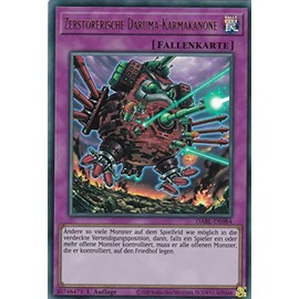 DABL-DE084 - Destructive Daruma Karma Gun - Ultra Rare - German - 1st Edition - in Set with Ultrapro Toploader - Yugioh
