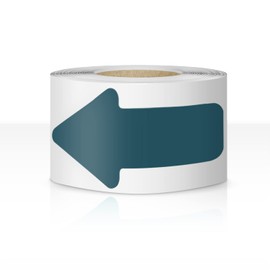 Arrow Floor Sticker Tape 3"×6" Arrow Floor Marking Sticker Sign 200 PCS Arrow Decal Tape Blue-green