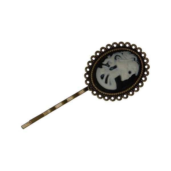 Skeleton Bride Antique Bronze Hair Pin -2.75" + Gift Bag