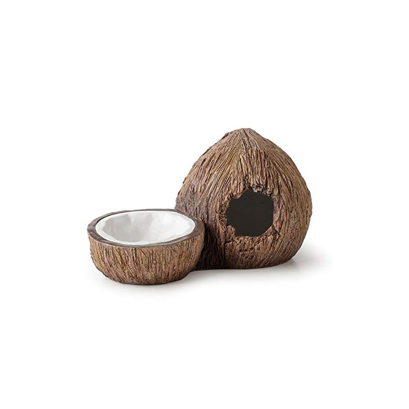 Exo Terra Exo Terra Tiki Hide & Water Dish,Brown,2 count