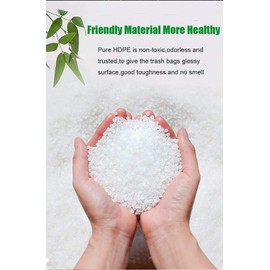 Feiupe 1.6 Gallon Clear Trash Bag with Handle Small Garbage Bag Trash Can Liner,120 Counts(1.6 Gallon)