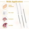 LIQWEI 3 Pcs Makeup Spatula Foundation Spatula, Stainless Steel Facial