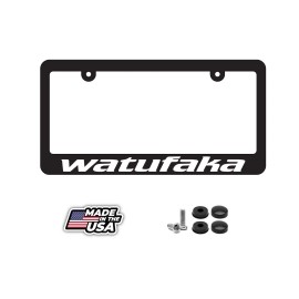 BLVD Watufaka License Plate Frame Black - Choose text Color!! HI Hawaii aloha mahalo
