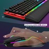 RedThunder K10 Wired Gaming Keyboard and Mouse and Wrist Rest