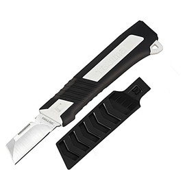 TAJIMA Chisel Knife Short 60 - DK Series Electrician's Tool with Deburring Groove & Elastomer Grip - DK-TN60-T