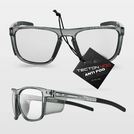Riley Navigator X Premium Safety Glasses for Work – Anti-Fog, Scratch-Resistant Protective Work, Sports & Cycling Glasses - UV400 Safety Sunglasses Men & Women Suitable Eyewear - Clear Lens