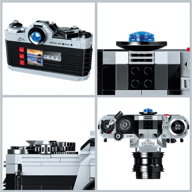 Small Block Building Figure Reproduction Semi-Automatic Mechanical SLR Camera