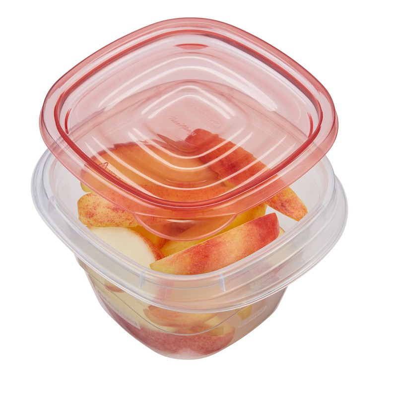 Rubbermaid TakeAlongs Mini Deep Square Food Storage Containers, 2.1 Cup,