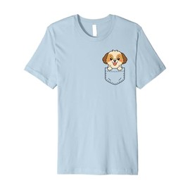 Cute Shih Tzu Puppy Pocket Pal Funny Shih Tzu Small Dog Premium T-Shirt