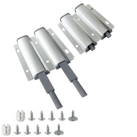 ZCLGOOD 2PCS Double Push to Open Door Latch, Magnetic Touch Release Cabinet Hardware, Press-Open Catches for Kitchen Cupboard Drawer Wardrobe, No-Handle Door Solution with Strong Magnet System