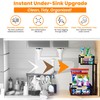 HOMVIA 2-Tier Under Sink Organizer – Slide-Out Reversible Pull-Out Storage