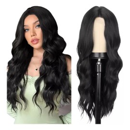 Peluca Larga Pelo Natural Ondulado Moda Para Mujer