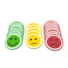 Round Magnet Pack of 25 (10 Green, 10 Red and 5 Yellow Magnets) (5 cm)