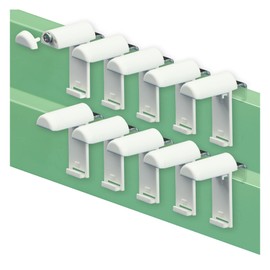 KLEMMFLEX Clamp Holder Short with Metal Bracket for Klemmfix Roller Blind, Double Roller Blind, Duo Roller Blind, No Drilling for Clamping and Gluing, Pack of 10, as Accessories for Hanging, Attaches