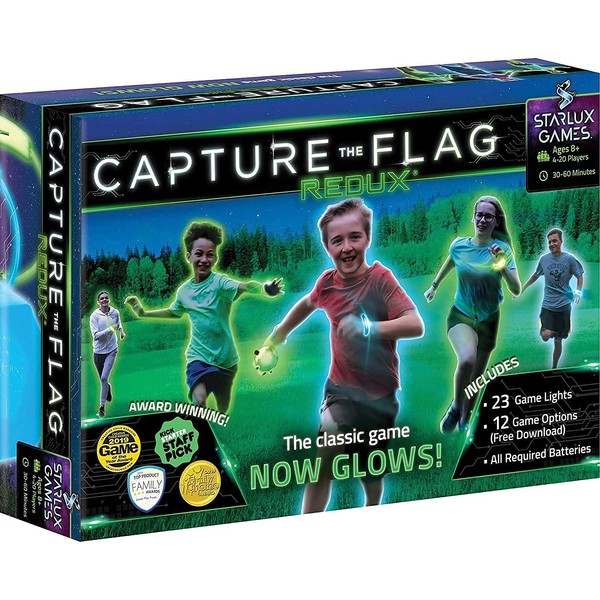 Redux: The Original Glow in The Dark Capture The Flag Game | Ages 8+ | Outdoor Games for Kids and Teens | Birthday Gift | Party Games for Kids 8-12+ | Alternative to Laser Tag Guns and Flag Football
