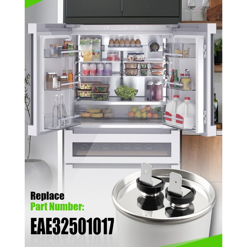 EAE32501017 Refrigerator Run Capacitor Fit for LG, 20μF MFD 370/440VAC