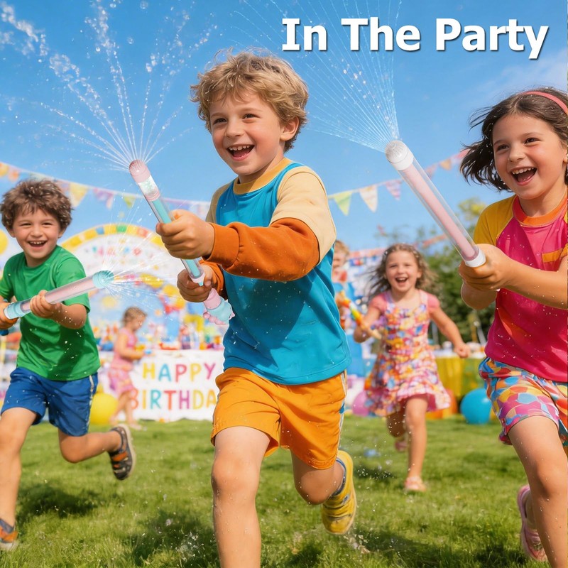 Dsmile 6 PCS Firework-Shaped Spray Water Gun for Kids,Cute Squirt