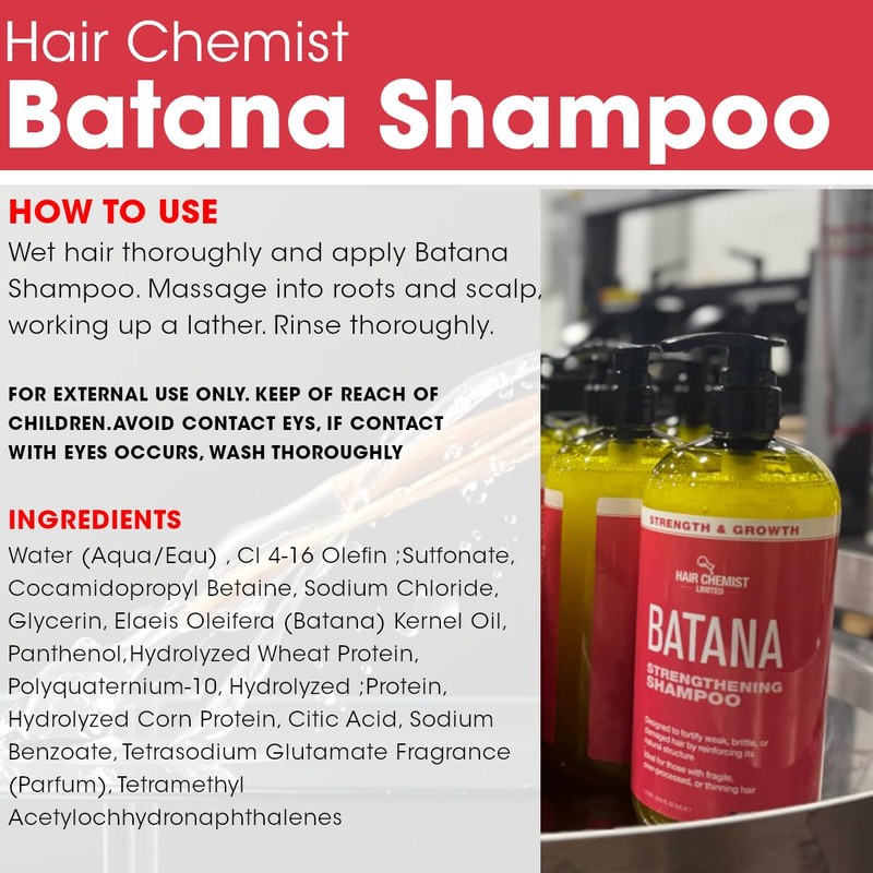 Hair Chemist Batana Strengthening Shampoo 33.8 oz. - Strengthening Batana