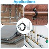 PATIKIL 2.3"-2.6"/59-65mm Split Ring Pipe Hanger, 6 Pcs Heavy Duty