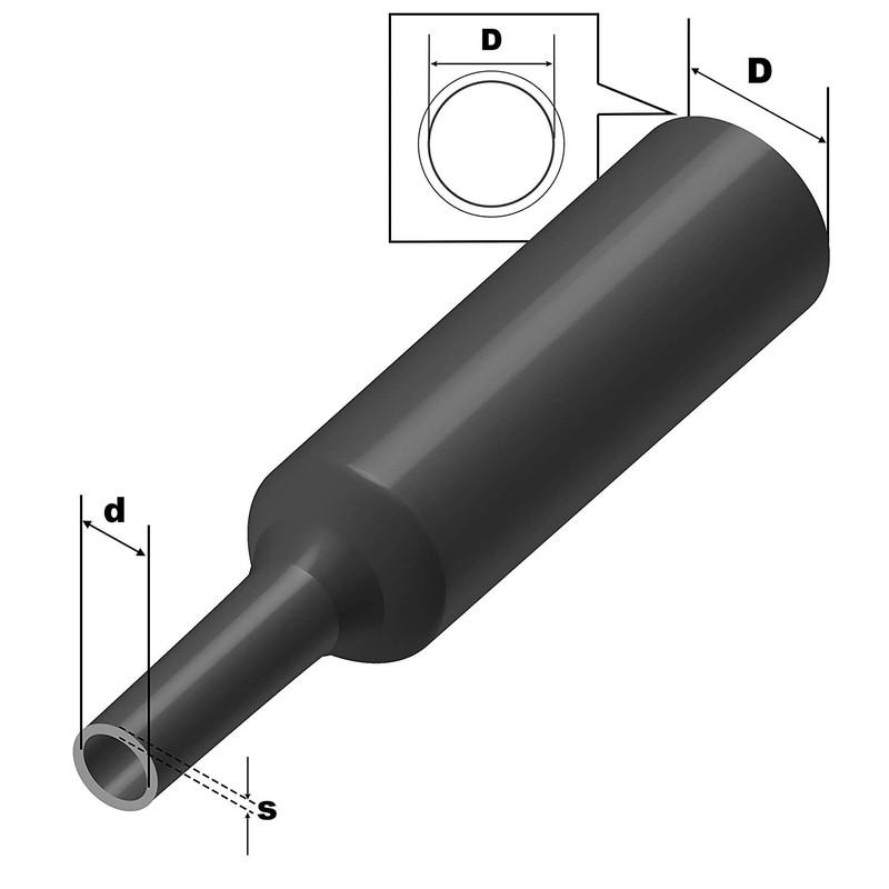 ISOLATECH Heat Shrink Tubing 3:1 Mini Box without Glue Black