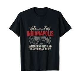 Indianapolis City Pride Indy 500 Racing Graphic Design T-Shirt