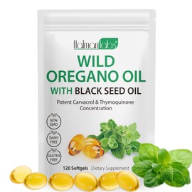 newseel Oil of Oregano with Black Seed Oil, Organic Oregano Oil Softgels,Oregano Oil Capsules Organic,Non-GMO, Gluten Free,120