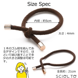 SCIOLTO Hair Elastic Hair Clip, Set of 10, Stylish Hair Accessories, Simple, Stylish, Simple, Casual (Brown)