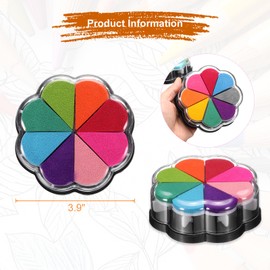 QUARKZMAN Finger Ink Pad for Rubber Stamp Crafts, 39 Inch Washable Pigment Ink Stamp for Footprint Handprint Stamp Paper Wood Fabric Scrapbooking Mixed Red