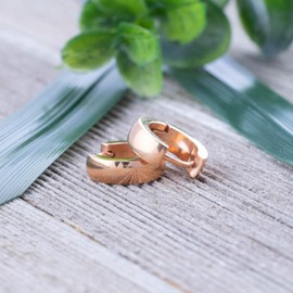 Bungsa Clip-On Earrings 4 mm Stainless Steel 1 Pair – Rainbow, Silver, Rose Gold, Gold, Black – Folding Hoop Earrings Stainless Steel for Men and Women – Colourful Hoop Earrings for Men and Women –