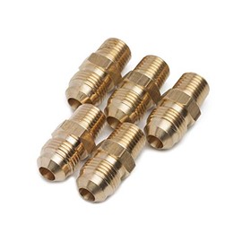 Generic Brass Flare 3/8" OD x 1/4" Male NPT Connector Tube Fitting(pack of 5)