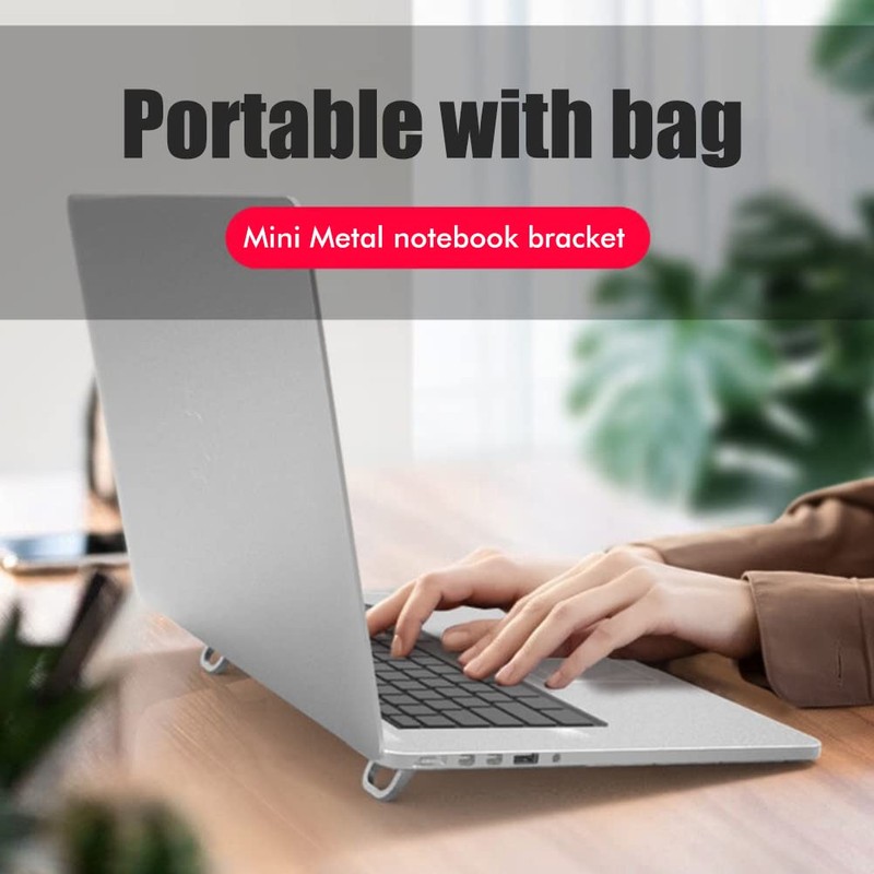 Laptop Stand Desk, 2-Piece Foldable Portable Laptop Riser Holder, Universal