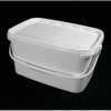 5.7 Litre Rectangular Airtight Food Grade White Catering Mixing Plastic Buckets with Lids – Heavy Duty Industrial Catering Kitchen Quality (1)