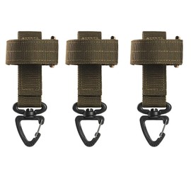 JFFCESTORE Glove Strap Key Ring holder strap Gloves Safety Leash Strap Adjustable Work Glove Holder quick-release Swivel Hook (Tan)