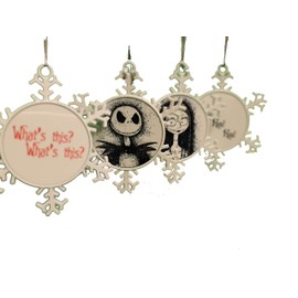 Nightmare Before Christmas Metal Snowflake Festive decoration from hand drawn artwork