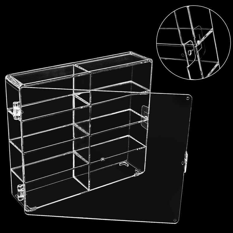 Frcctre 4 Pack Acrylic Display Case for 1/64 Scale Matchbox
