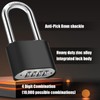 Large Heavy Duty Combination Padlock, [Long Shackle 8mm Thick] Diyife