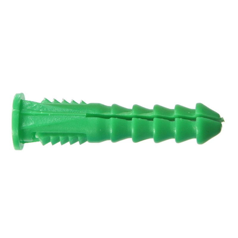 Hillman 370332 Ribbed Plastic Anchor, 12-14-16 X 1-1/2-Inch, Green, 50-Pack
